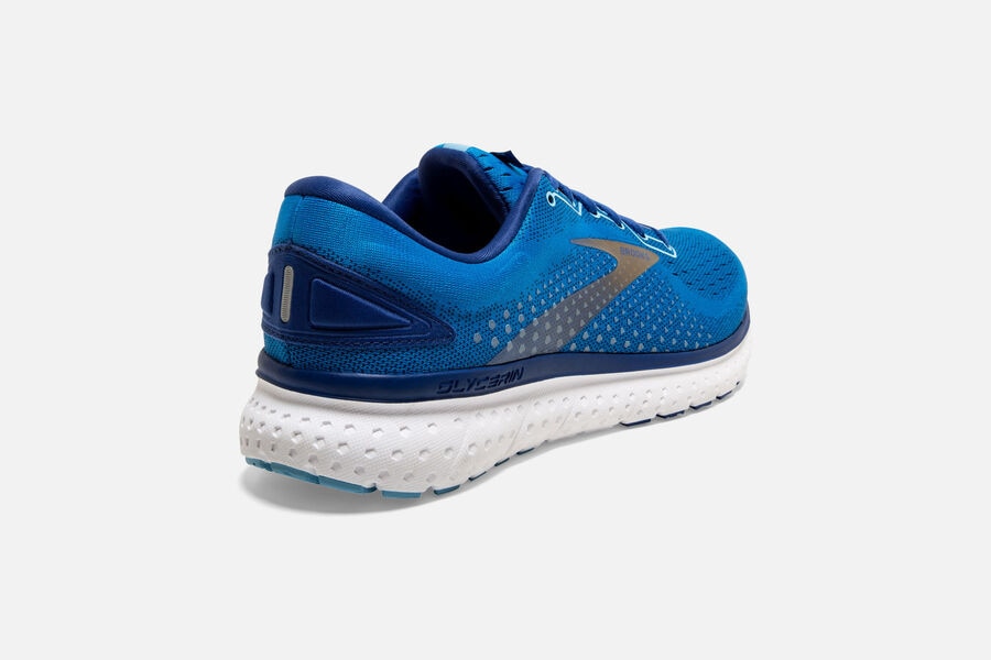 Brooks Running Shoes Mens Blue/Gold - Glycerin 18 Road - 8639-MXACS